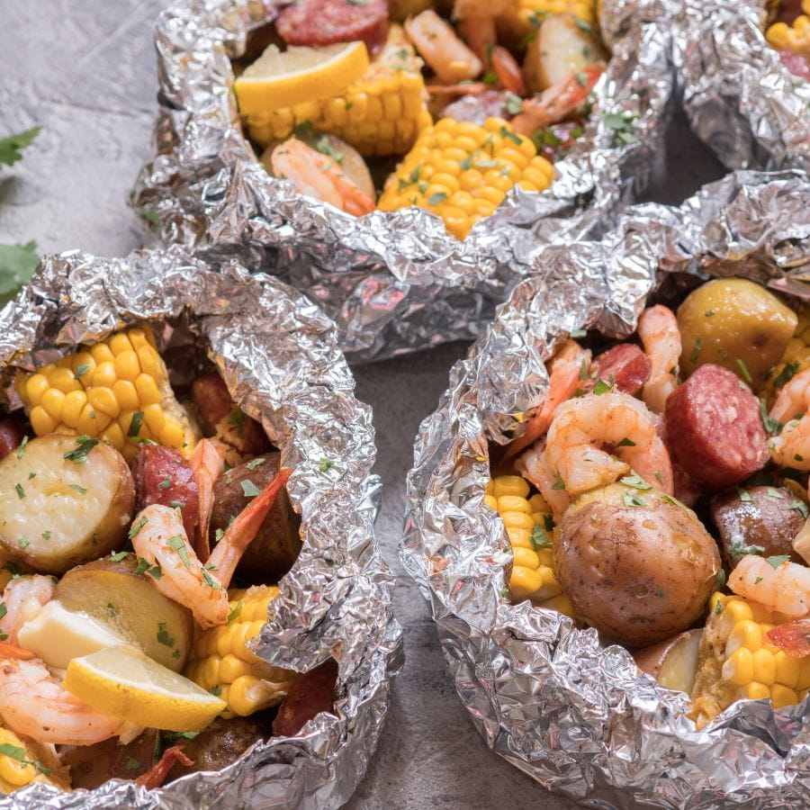 Camping Recipe: Easy Shrimp Boil Packets
