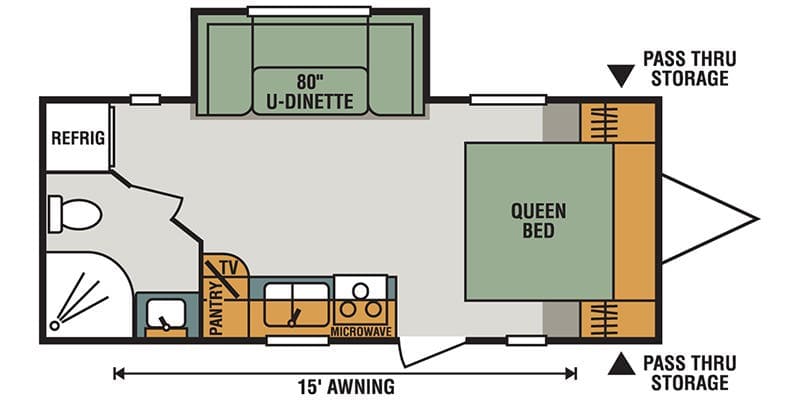 2018 KZ RV Sportsmen LE 201RBLE floorplan