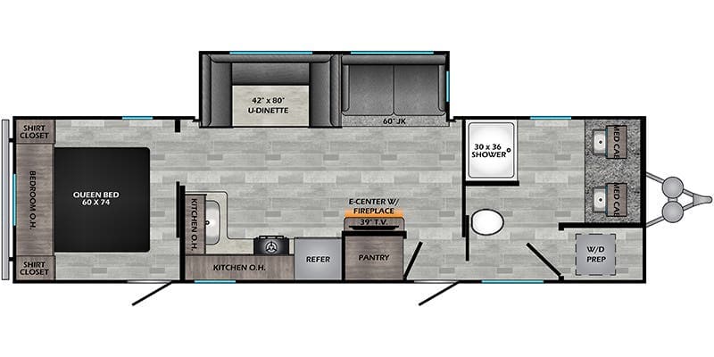 2023 CrossRoads Zinger 298FB floorplan