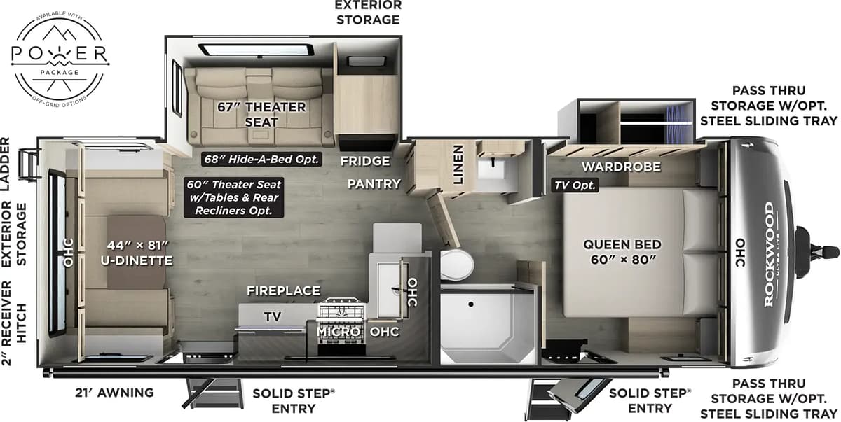 2026 Forest River Rockwood Ultra Lite 2618RD floorplan