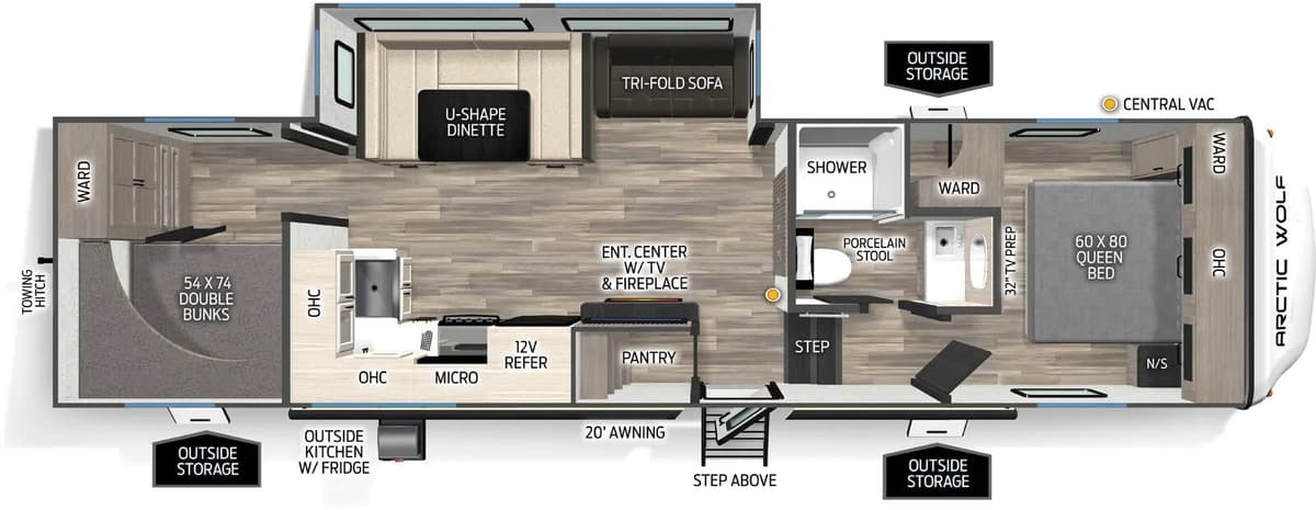 2026 Forest River Cherokee Arctic Wolf 287BH floorplan