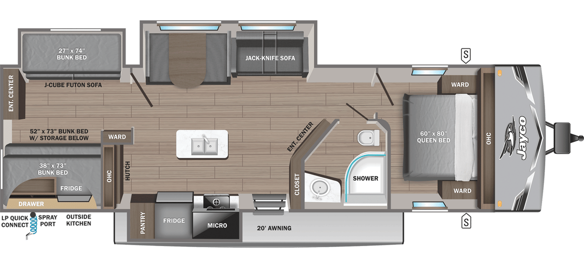 2027 Jayco Jay Flight SLX 333BTS floorplan