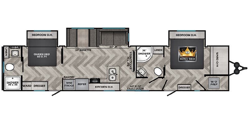 2026 CrossRoads Zinger 390DB floorplan