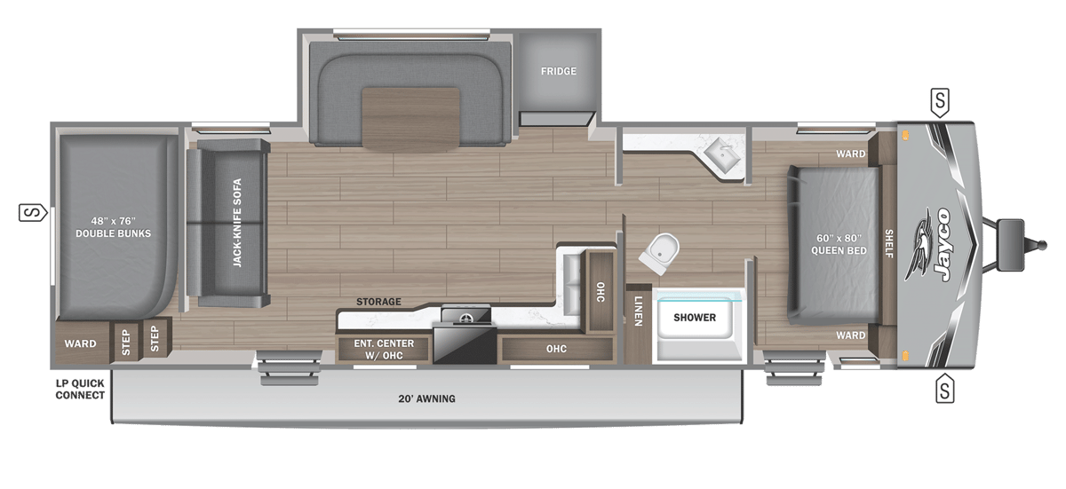 2026 Jayco Jay Flight SLX 287BHS floorplan