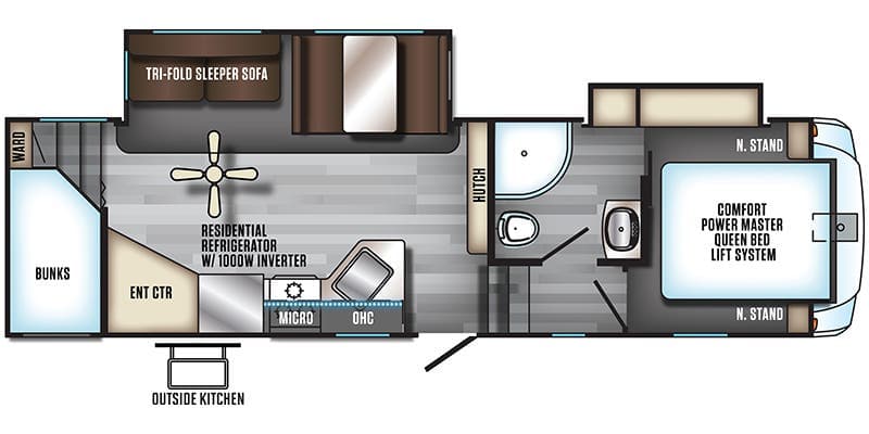 2018 Forest River Cherokee Arctic Wolf 265DBH8 floorplan