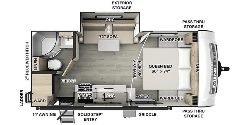 2026 Forest River Rockwood Mini Lite 2109S floorplan