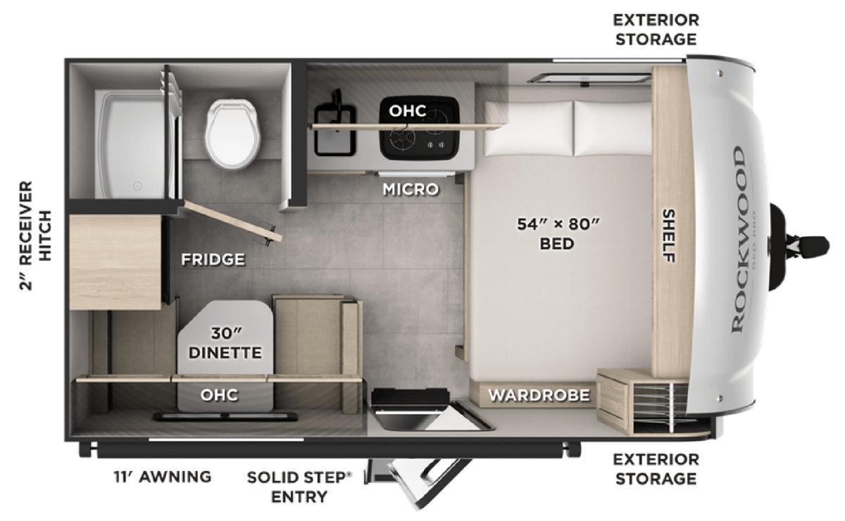 2027 Forest River Rockwood Geo Pro 13DLE floorplan