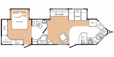 2009 Keystone VR1 323FKS floorplan
