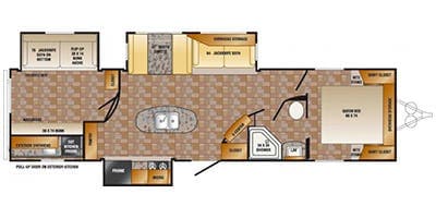 2014 CrossRoads Zinger ZT33BH floorplan