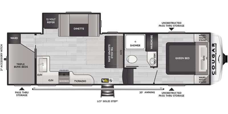2027 Keystone Cougar Sport 2700BH floorplan