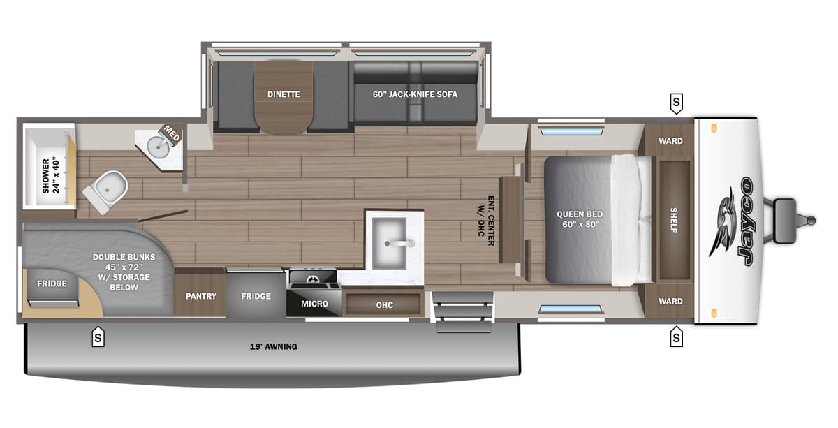 2027 Jayco Jay Feather SL 26BHSL floorplan