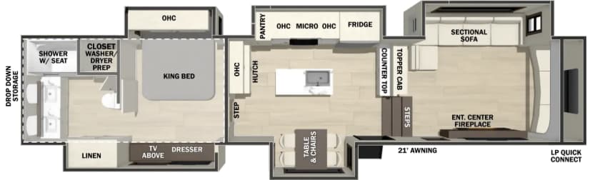 2027 Forest River Cedar Creek 398FL floorplan