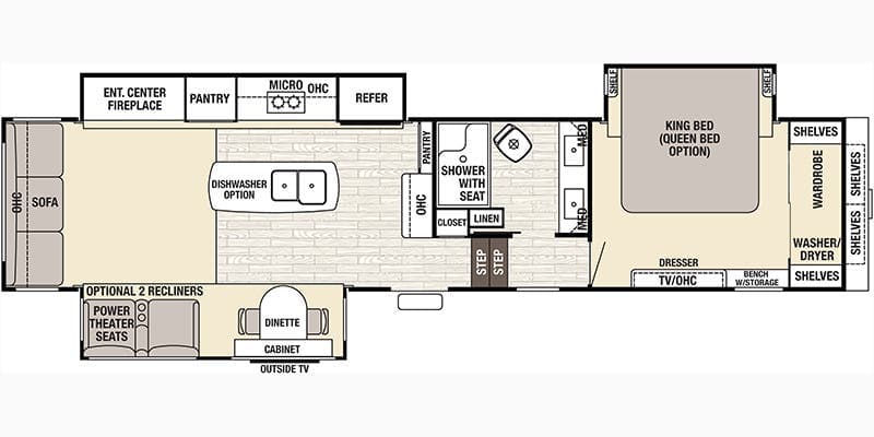 2018 Forest River Cedar Creek Champagne Edition 38EL floorplan