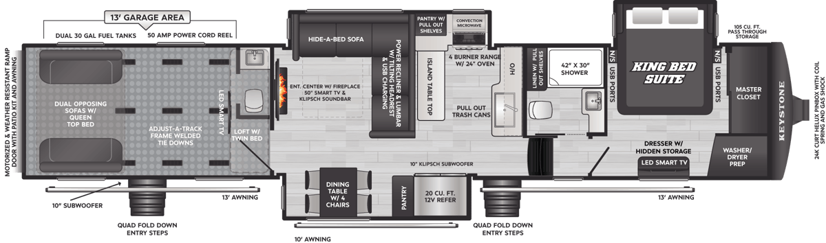 2026 Keystone Raptor 441HB floorplan