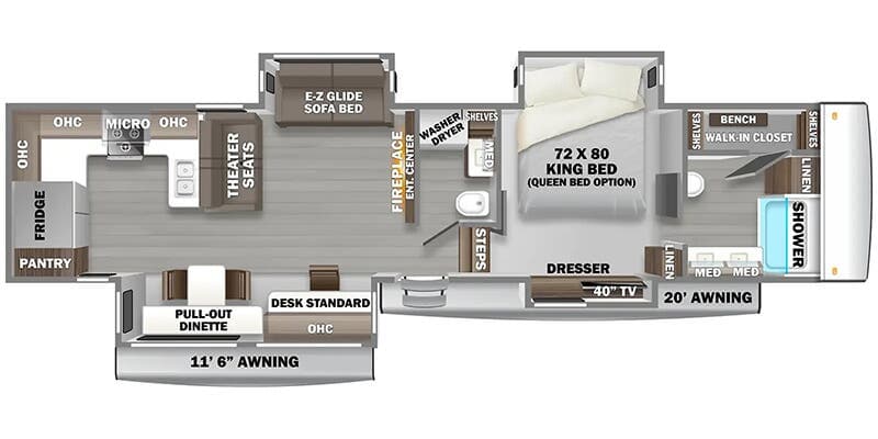 2026 Forest River RiverStone 39RKFB floorplan