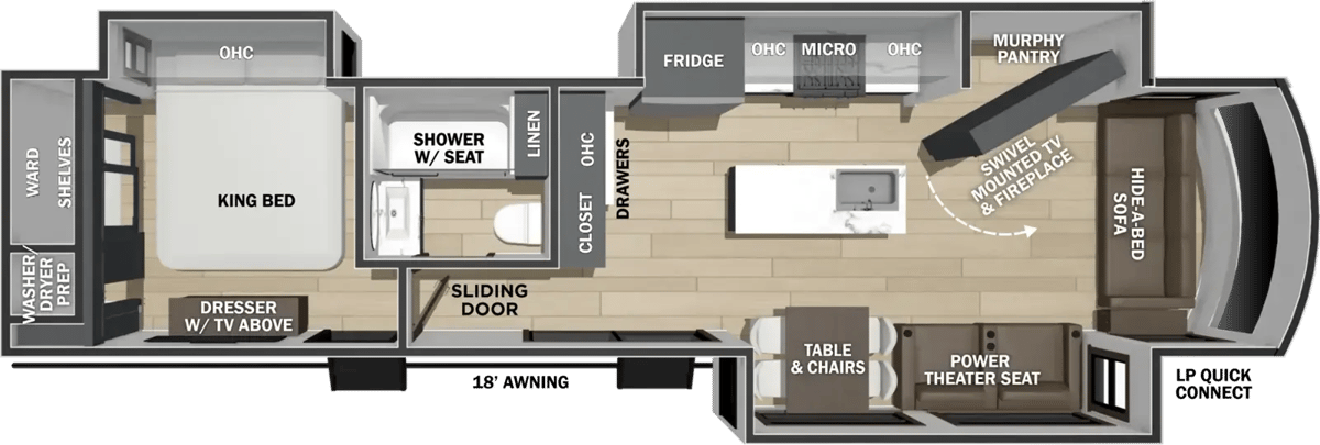 2027 Forest River Cedar Creek Cottage 40CCK floorplan