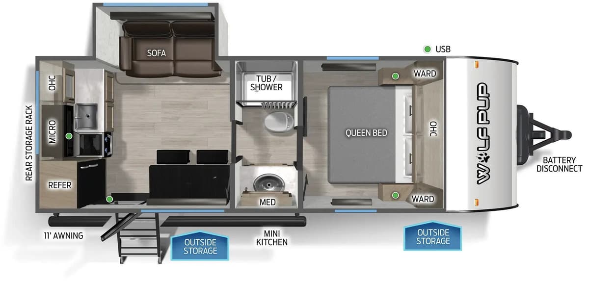 2026 Forest River Cherokee Wolf Pup 17SC floorplan