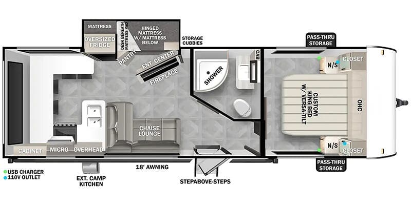 2024 Forest River Salem Cruise Lite 24VIEW floorplan