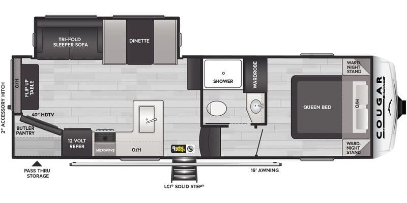 2026 Keystone Cougar Sport 2400RE floorplan