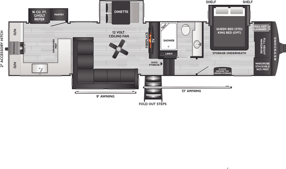 2026 Keystone Cougar 350LLK floorplan