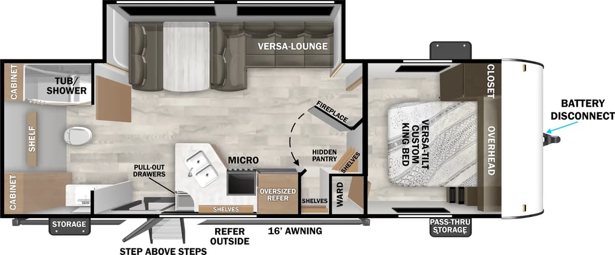 2027 Forest River Salem Cruise Lite 25ICE floorplan