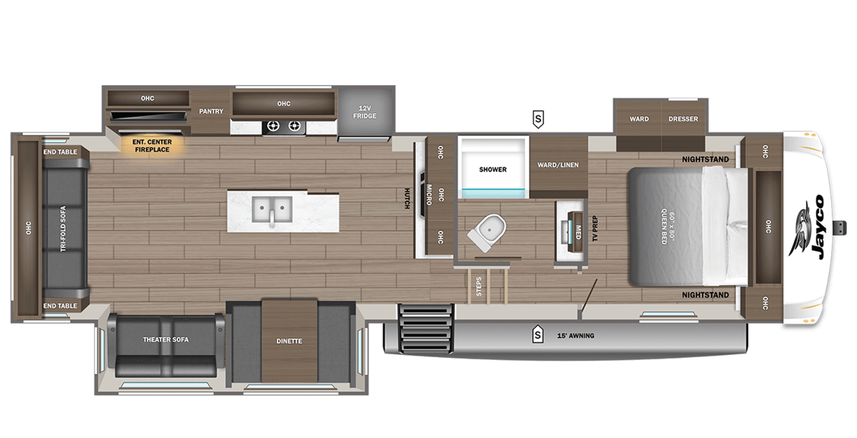 2027 Jayco Eagle SLE Fifth Wheel 30RLT floorplan