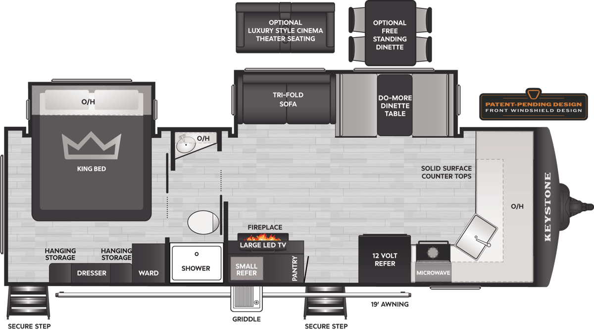 2026 Keystone Bullet Premium 265FKS floorplan