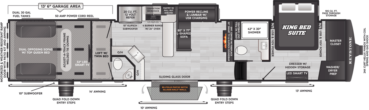 2026 Keystone Raptor 444 floorplan