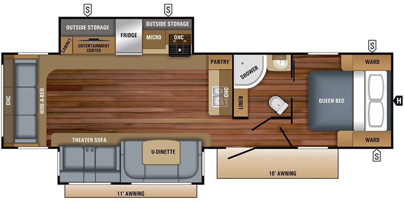2018 Jayco White Hawk 31RL floorplan