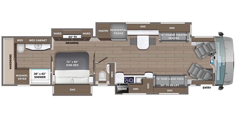 2026 Entegra Coach Cornerstone 45V floorplan