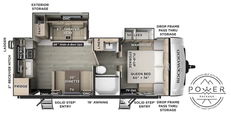 2027 Forest River Rockwood Mini Lite 2515S floorplan