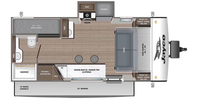 2025 Jayco Jay Feather Air 18MBH floorplan