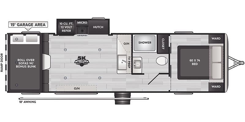 2026 Keystone Carbon 30WFO floorplan