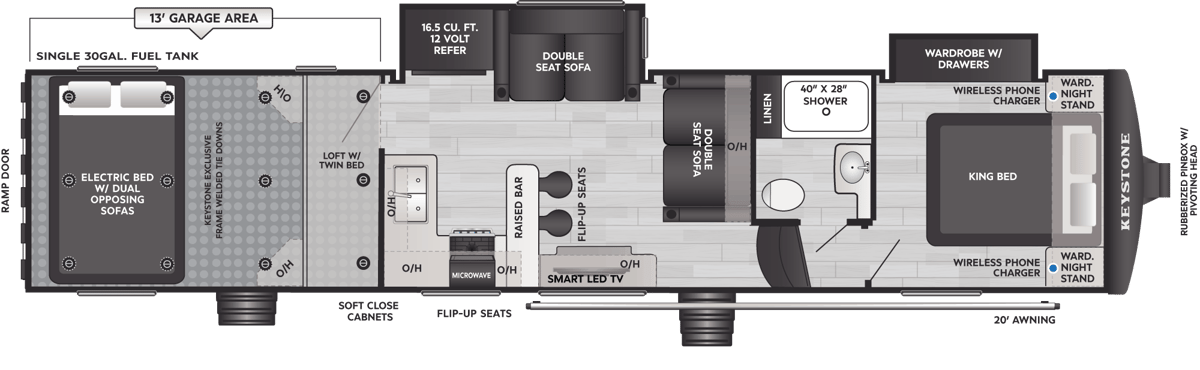 2026 Keystone Carbon 360 floorplan