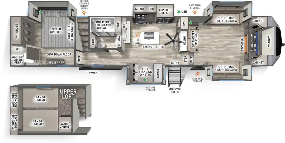 2026 Forest River Sandpiper 3990FL floorplan