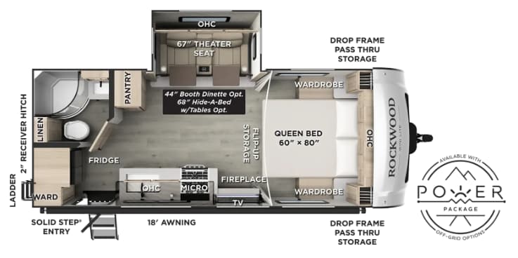 2027 Forest River Rockwood Mini Lite 2205S floorplan