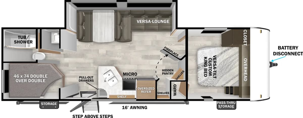 2026 Forest River Salem Cruise Lite 26ICE floorplan