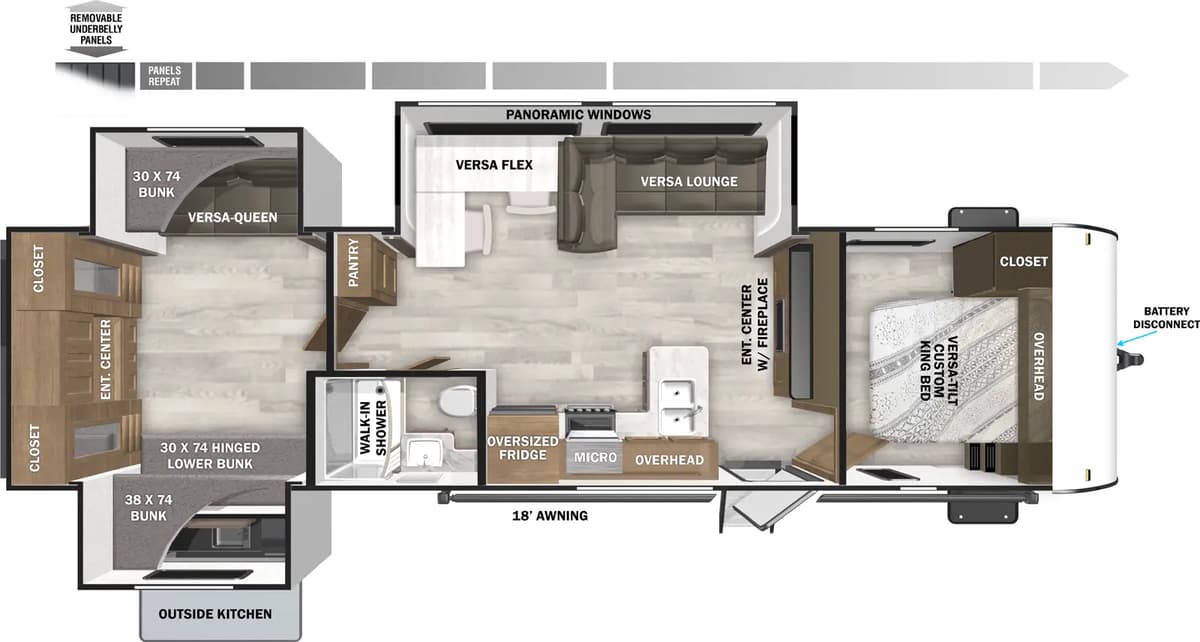 2026 Forest River Salem 31KQBTS floorplan
