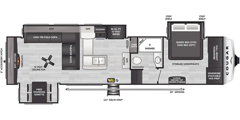 2027 Keystone Cougar 320RDS floorplan