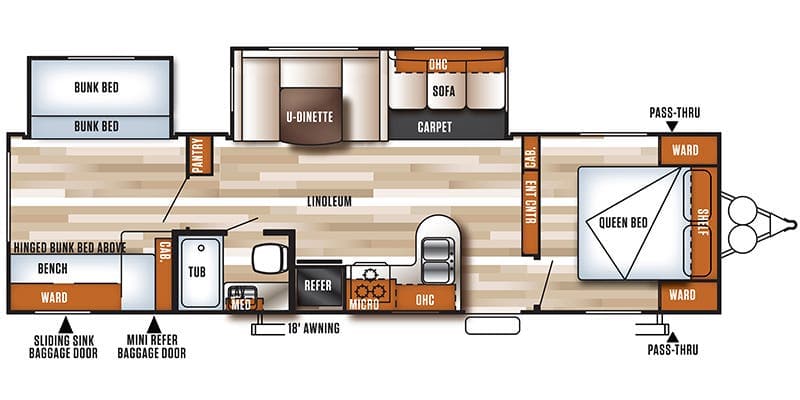 2017 Forest River Wildwood 28CKDS floorplan