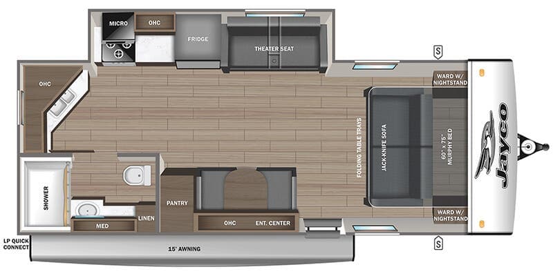 2027 Jayco Jay Feather 21MML floorplan