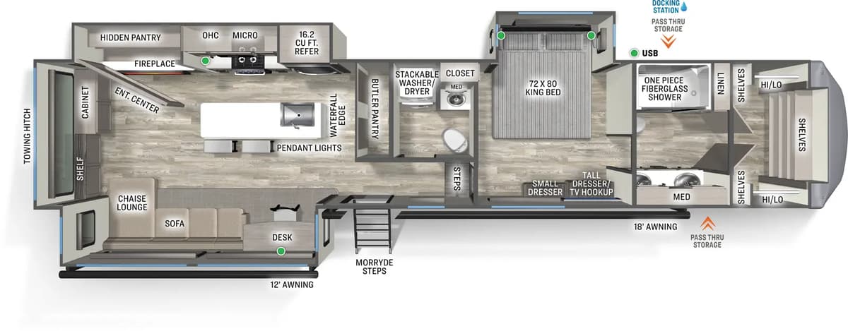 2026 Forest River Sandpiper 3900HBLR floorplan