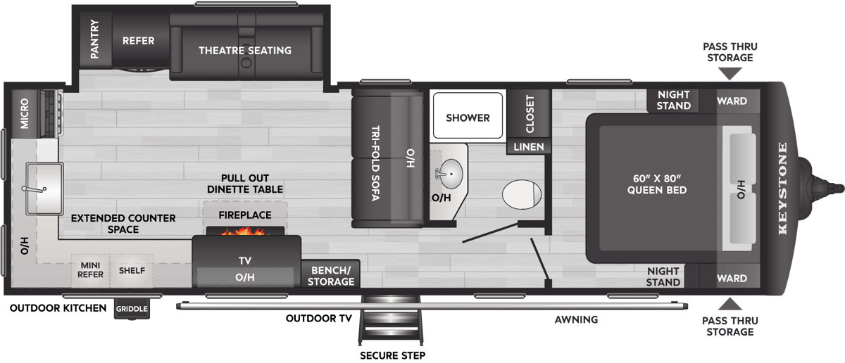 2025 Keystone Bullet Crossfire 270RKS floorplan
