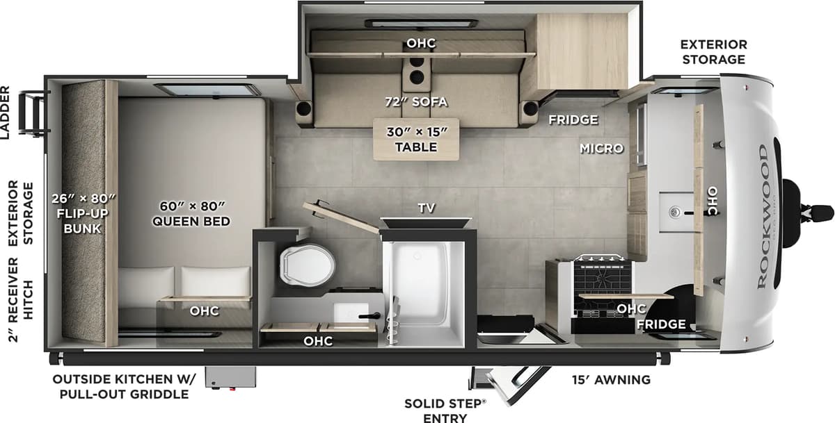 2026 Forest River Rockwood Geo Pro 20FK floorplan