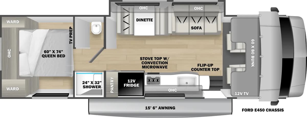 2025 Forest River Sunseeker 2850SLE floorplan