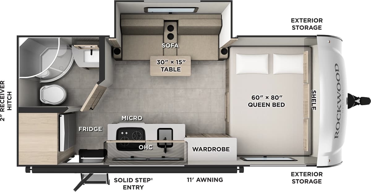 2026 Forest River Rockwood Geo Pro 19LE floorplan